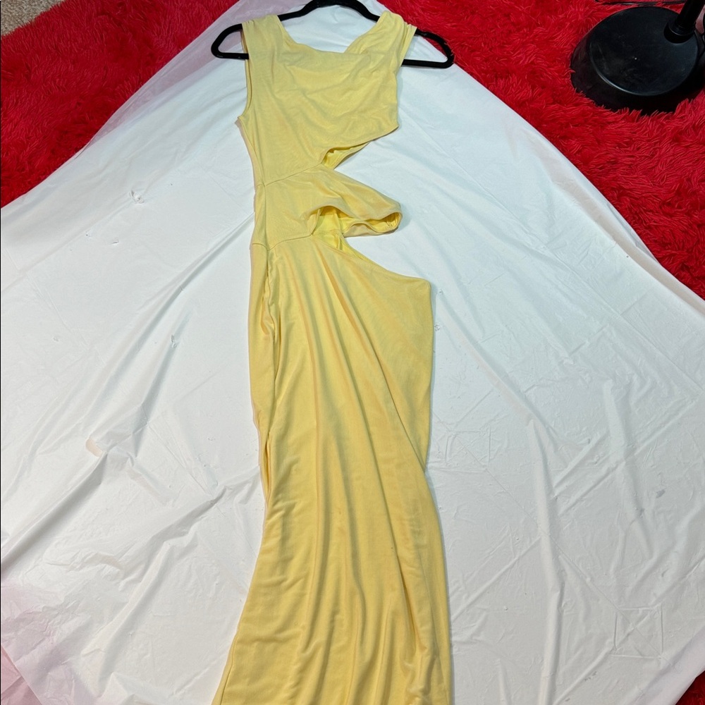 Peppermayo Asymmetrical Yellow Dress - Picture 2 of 3